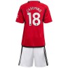 Conjunto (Camiseta+Pantalón Corto) Manchester United Casemiro 18 Primera Equipación 23-24 - Niño